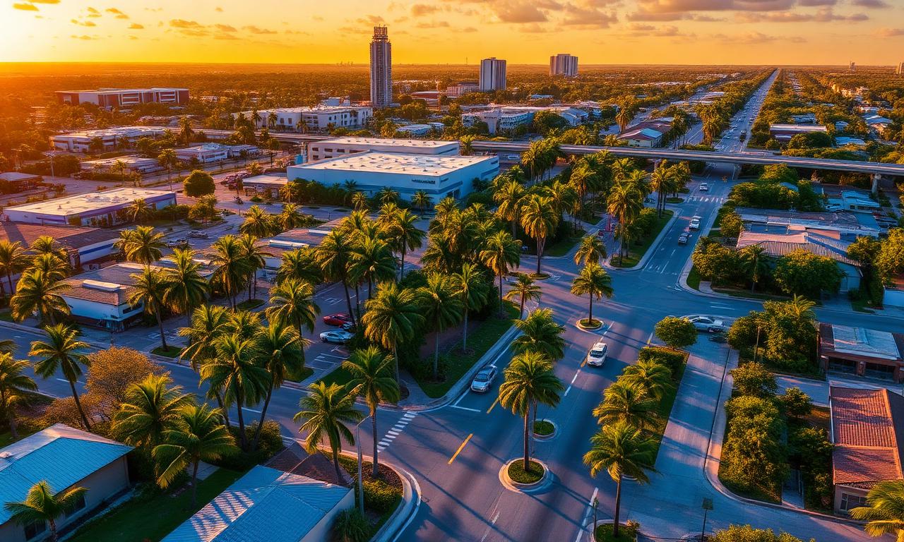 Hialeah, FL aerial view
