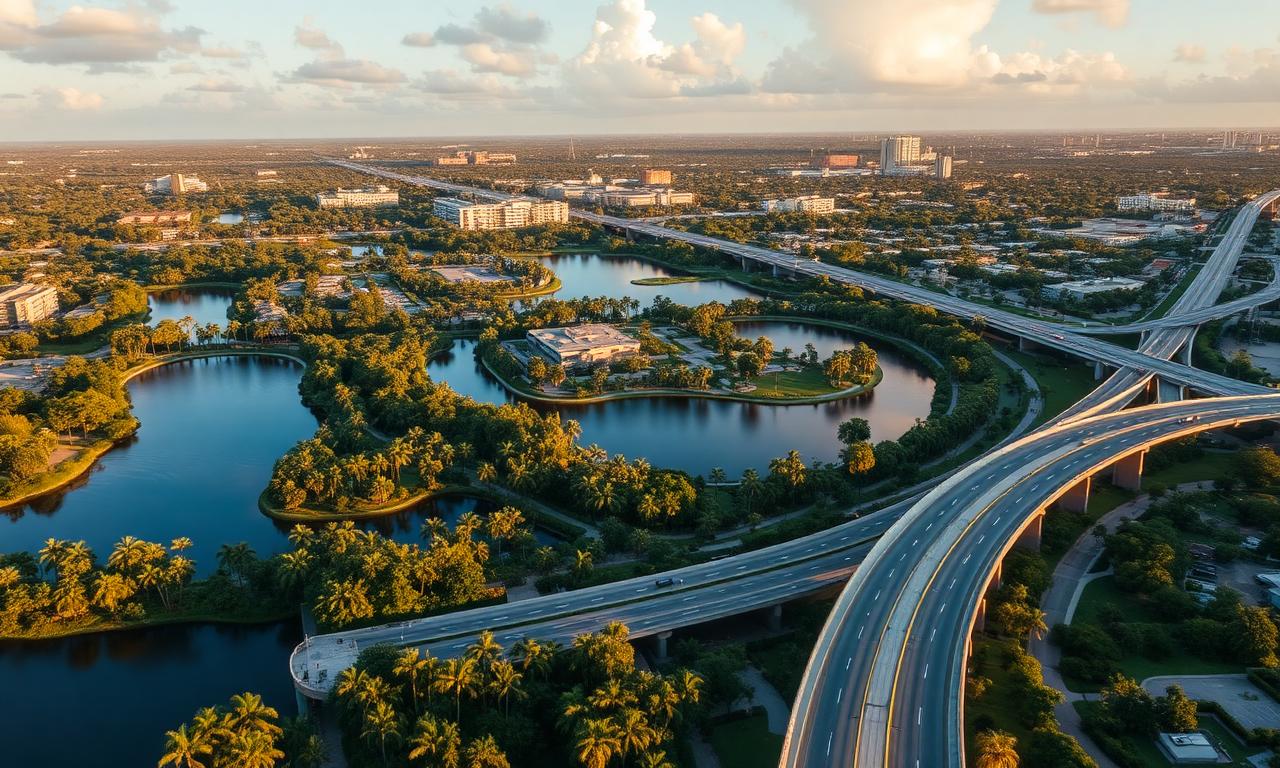 Miami Lakes, FL aerial view